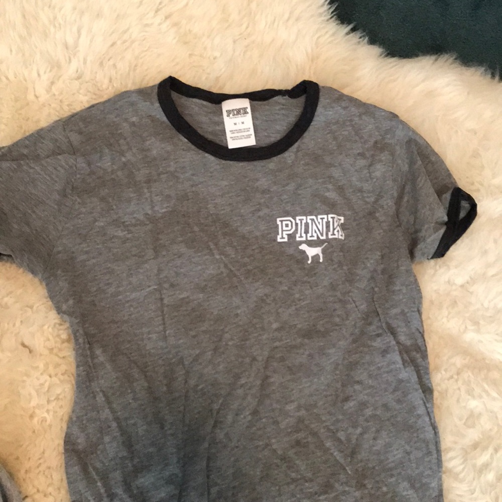 Pink gray tee